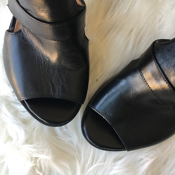 Naturalizer Peep toe heel leather sandals sandals - Picture 3 of 5